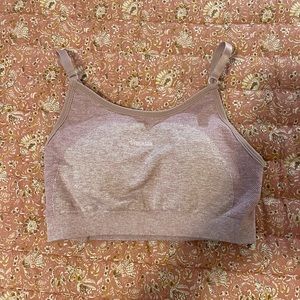 Purple gymshark sports bra